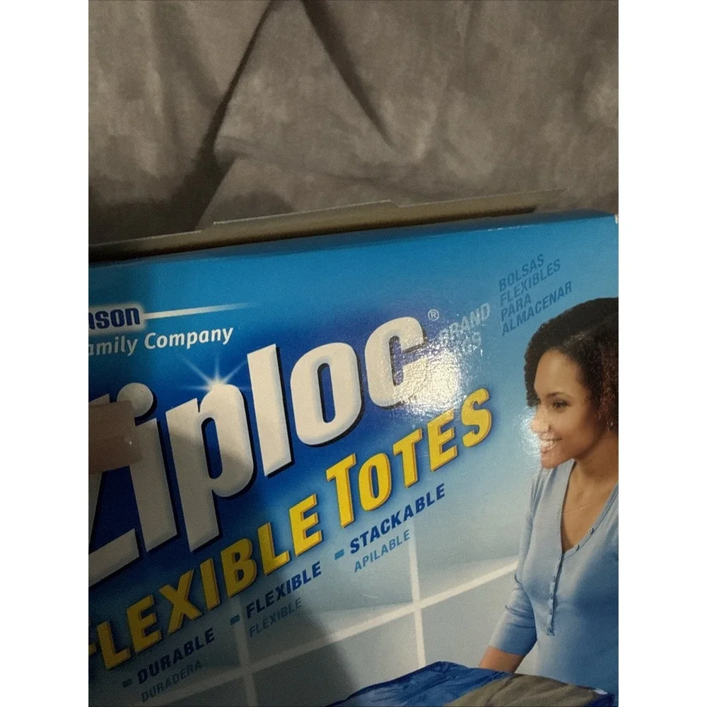 Ziploc XL X-Large Flexible Storage Tote 10 Gallon Clear Plastic